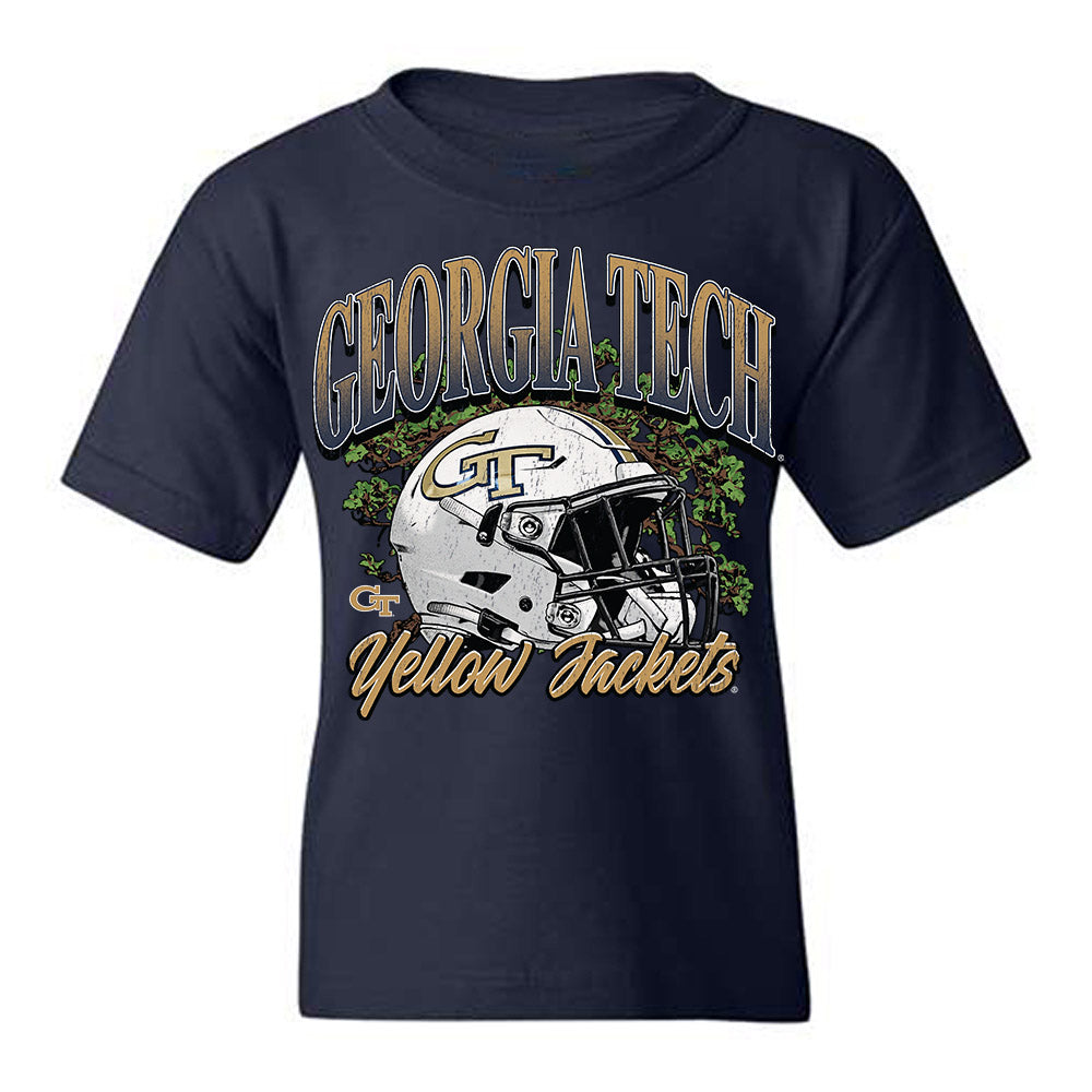 Georgia Tech - NCAA Football : Cal Keeler - Vintage Helmet Youth T-Shirt-0