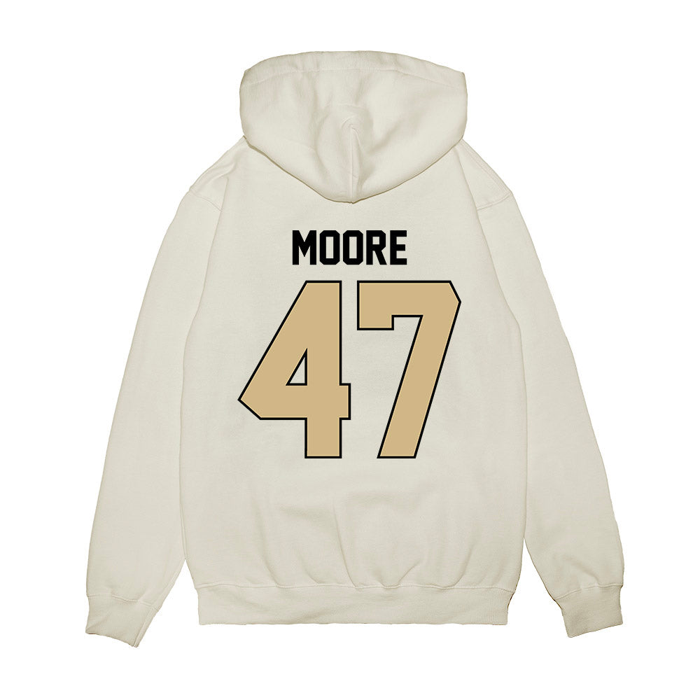 Purdue - NCAA Football : Tre Moore - Vintage Helmet Premium Hooded Sweatshirt-1