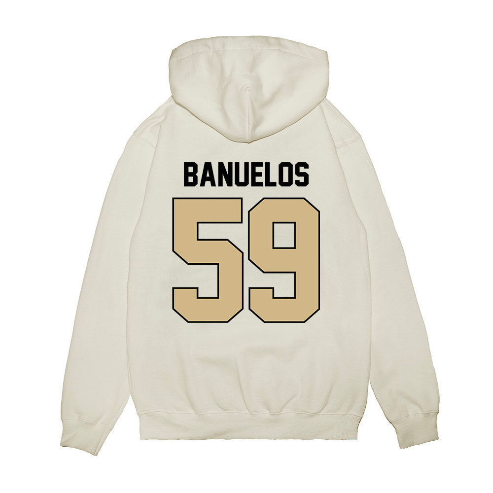Purdue - NCAA Football : Micah Banuelos - Vintage Helmet Premium Hooded Sweatshirt-1