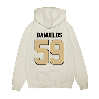 Purdue - NCAA Football : Micah Banuelos - Vintage Helmet Premium Hooded Sweatshirt-1