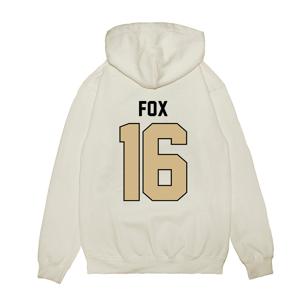Purdue - NCAA Football : Kylan Fox - Vintage Helmet Premium Hooded Sweatshirt-1