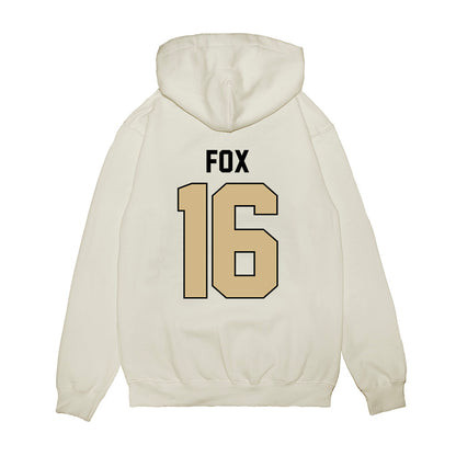 Purdue - NCAA Football : Kylan Fox - Vintage Helmet Premium Hooded Sweatshirt-1
