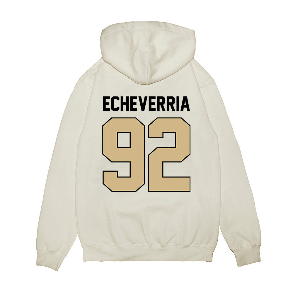 Purdue - NCAA Football : Jacobo Echeverria - Vintage Helmet Premium Hooded Sweatshirt-1