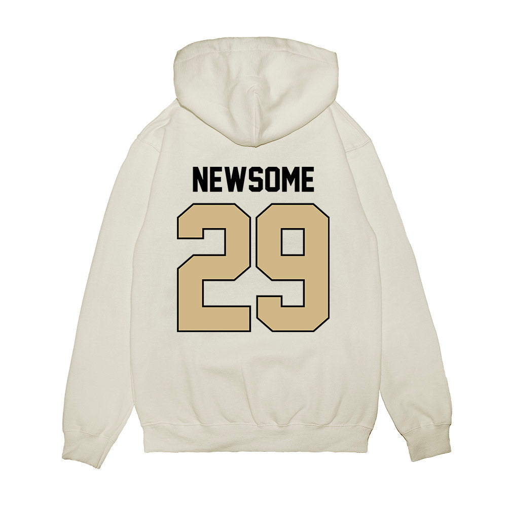 Purdue - NCAA Football : Dee Newsome - Vintage Helmet Premium Hooded Sweatshirt-1