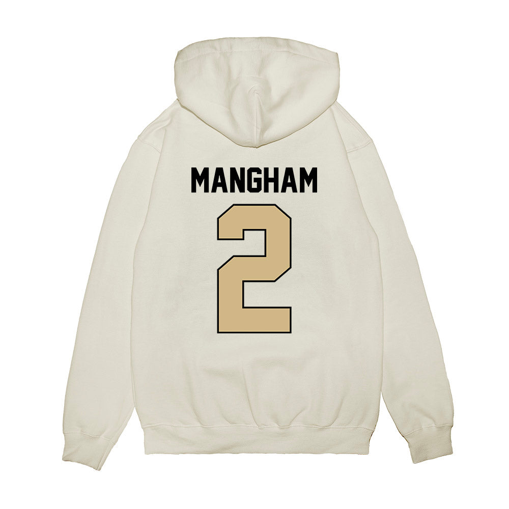 Purdue - NCAA Football : Jaden Mangham - Vintage Helmet Premium Hooded Sweatshirt-1