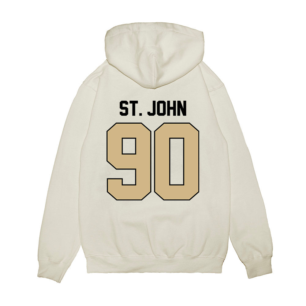 Purdue - NCAA Football : Elijah St. John - Vintage Helmet Premium Hooded Sweatshirt-1