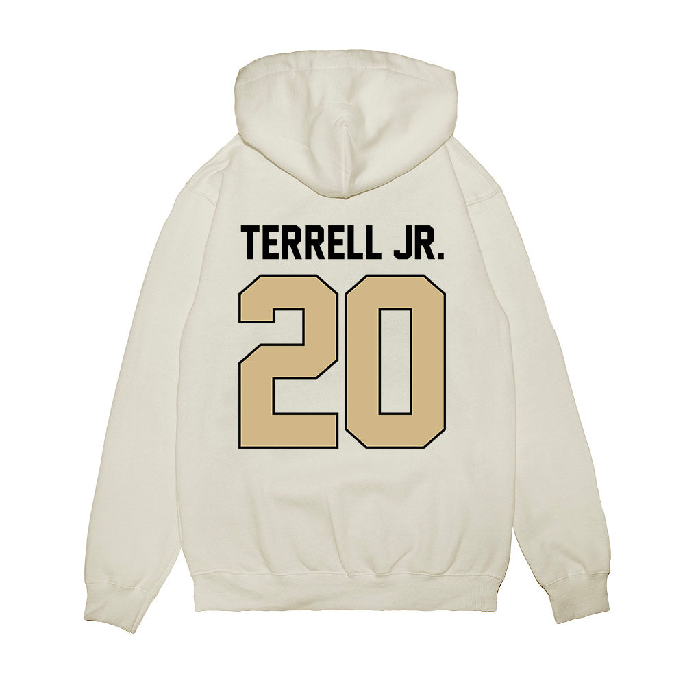 Purdue - NCAA Football : Travis Terrell Jr. - Vintage Helmet Premium Hooded Sweatshirt-1