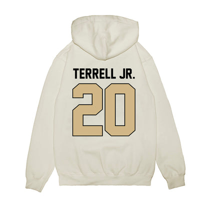 Purdue - NCAA Football : Travis Terrell Jr. - Vintage Helmet Premium Hooded Sweatshirt-1
