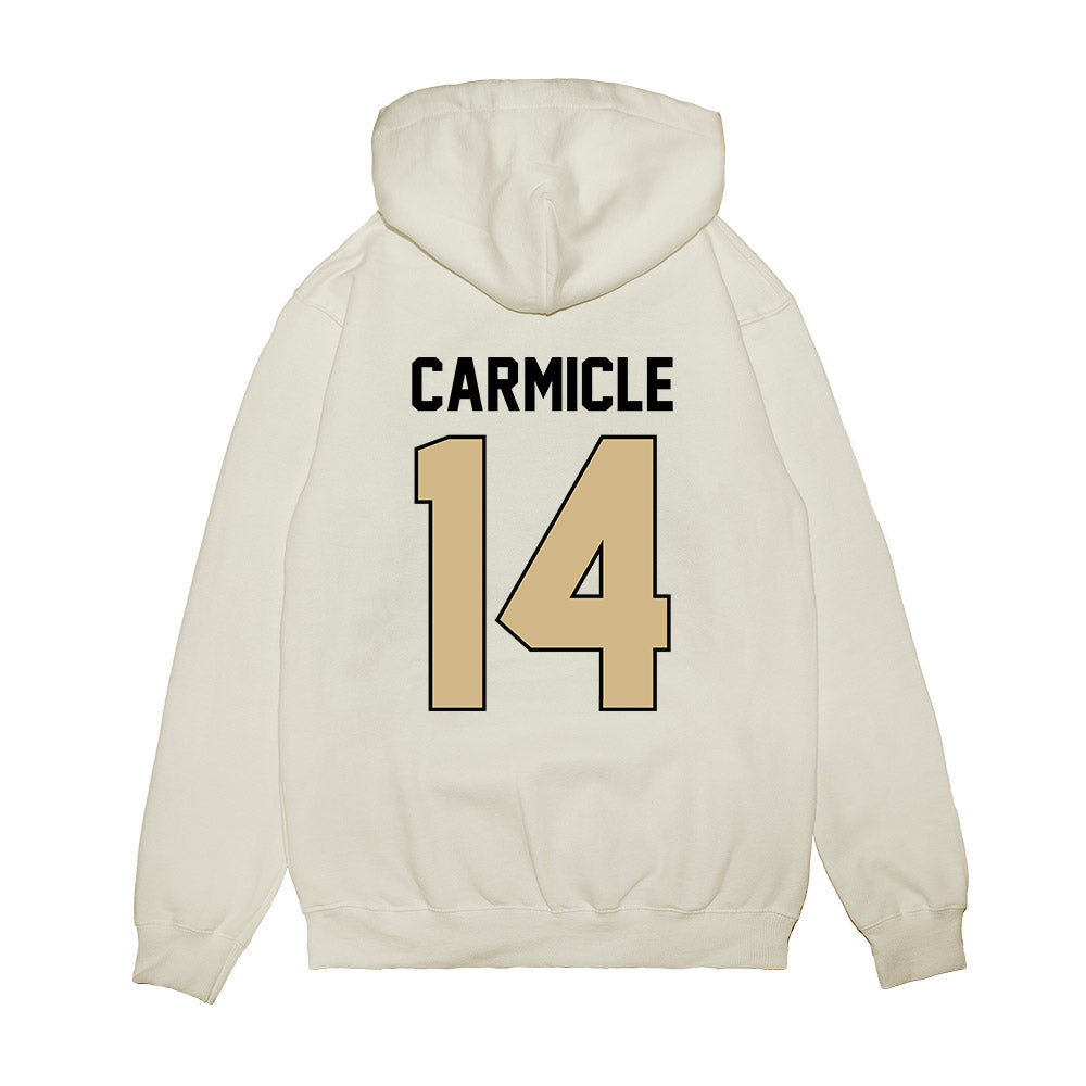 Purdue - NCAA Football : Maximilian Carmicle - Vintage Helmet Premium Hooded Sweatshirt-1