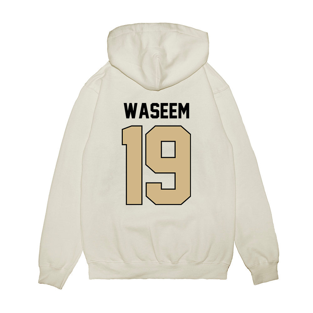 Purdue - NCAA Football : Asaad Waseem - Vintage Helmet Premium Hooded Sweatshirt-1