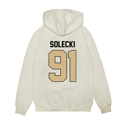 Purdue - NCAA Football : Aiden Solecki - Vintage Helmet Premium Hooded Sweatshirt-1