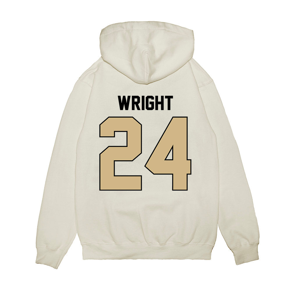 Purdue - NCAA Football : Izaiah Wright - Vintage Helmet Premium Hooded Sweatshirt-1