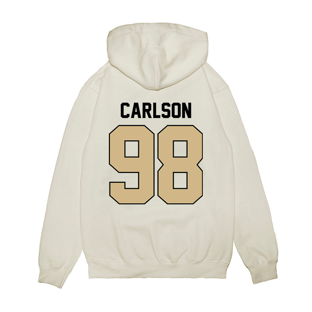 Purdue - NCAA Football : Drake Carlson - Vintage Helmet Premium Hooded Sweatshirt-1