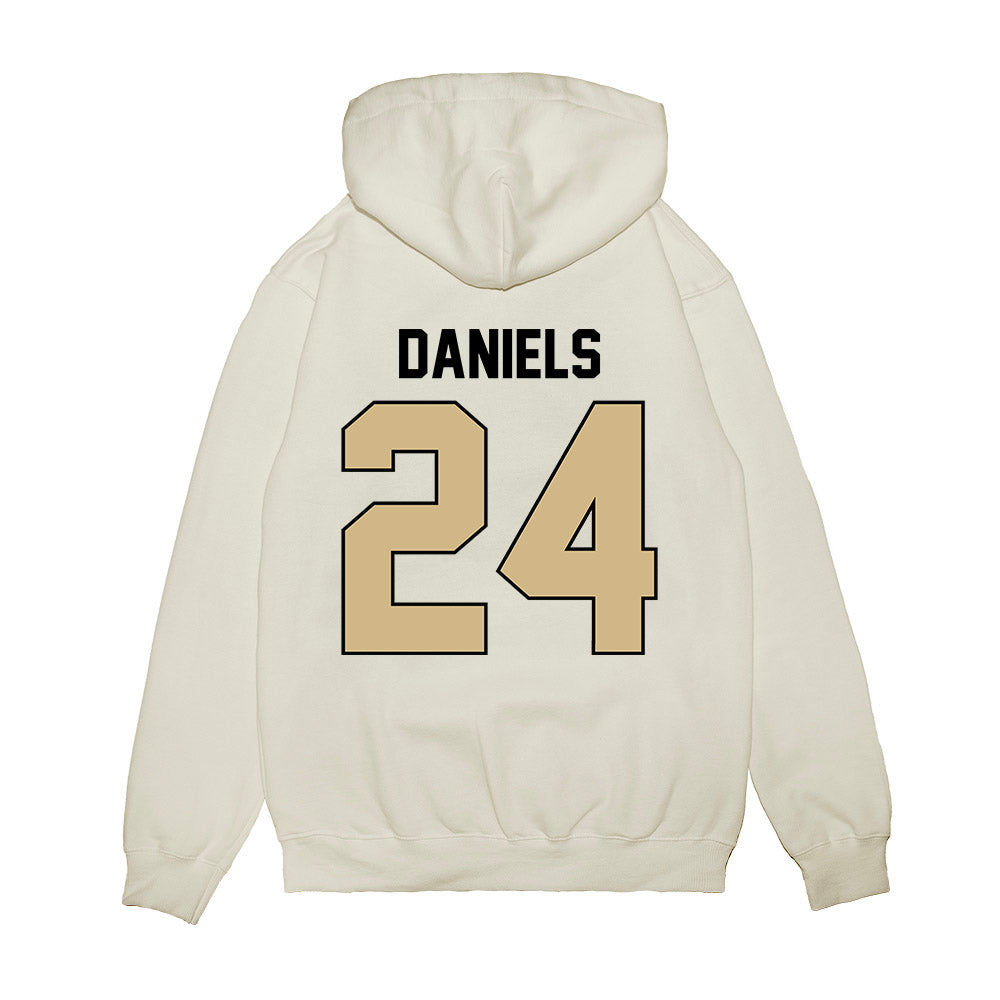 Purdue - NCAA Football : Raderrion Daniels - Vintage Helmet Premium Hooded Sweatshirt-1