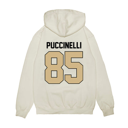 Purdue - NCAA Football : Luca Puccinelli - Vintage Helmet Premium Hooded Sweatshirt-1
