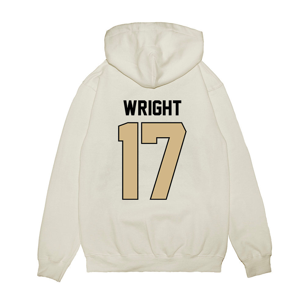 Purdue - NCAA Football : Traveon Wright - Vintage Helmet Premium Hooded Sweatshirt-1