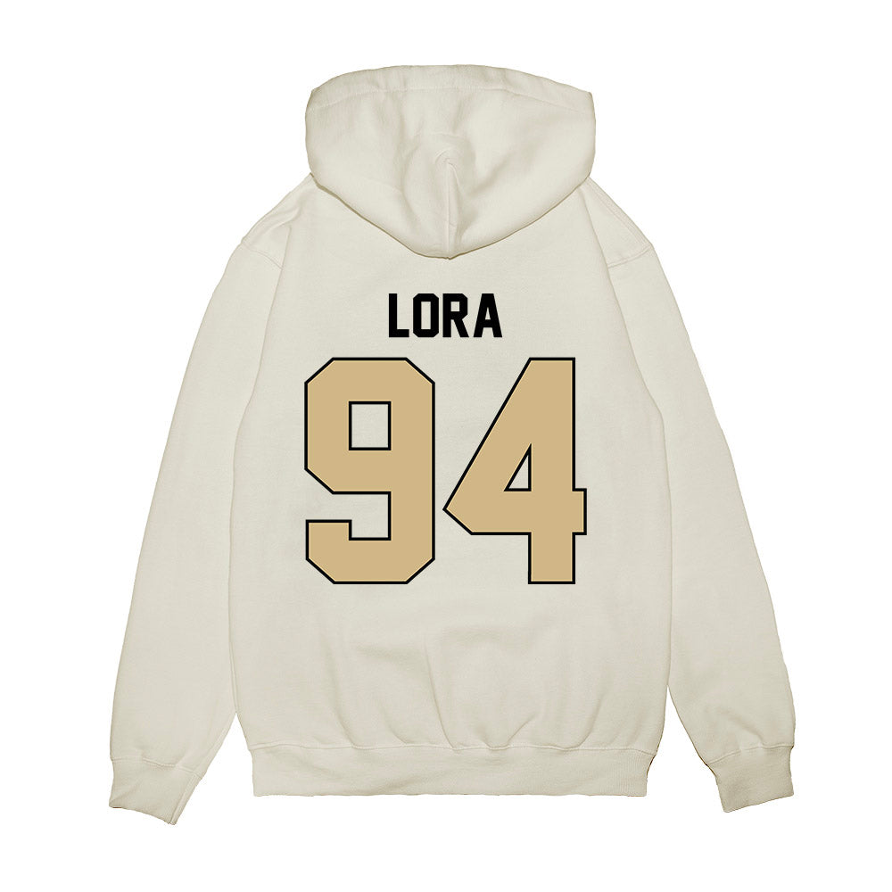 Purdue - NCAA Football : Rodney Lora - Vintage Helmet Premium Hooded Sweatshirt-1