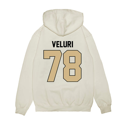 Purdue - NCAA Football : Sankeerth Veluri - Vintage Helmet Premium Hooded Sweatshirt-1