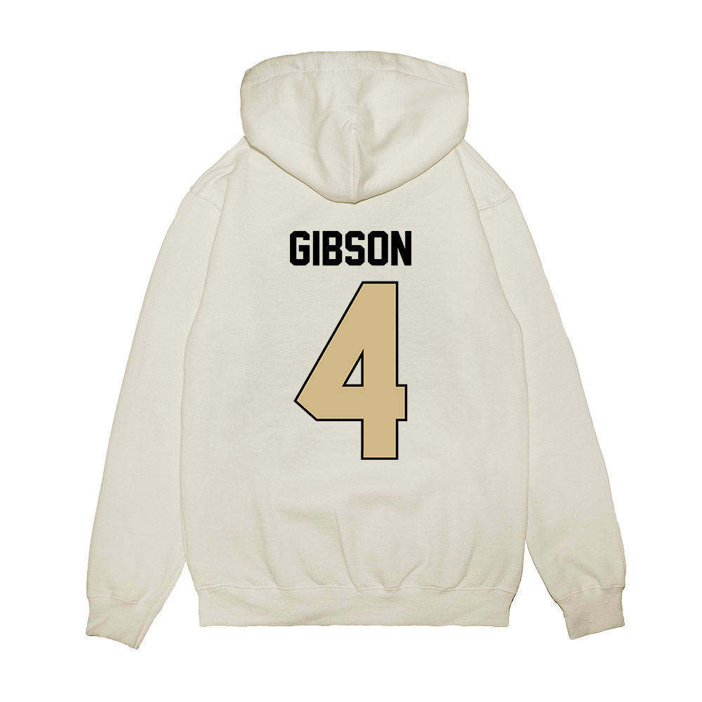 Purdue - NCAA Football : Jerrick Gibson - Vintage Helmet Premium Hooded Sweatshirt-1