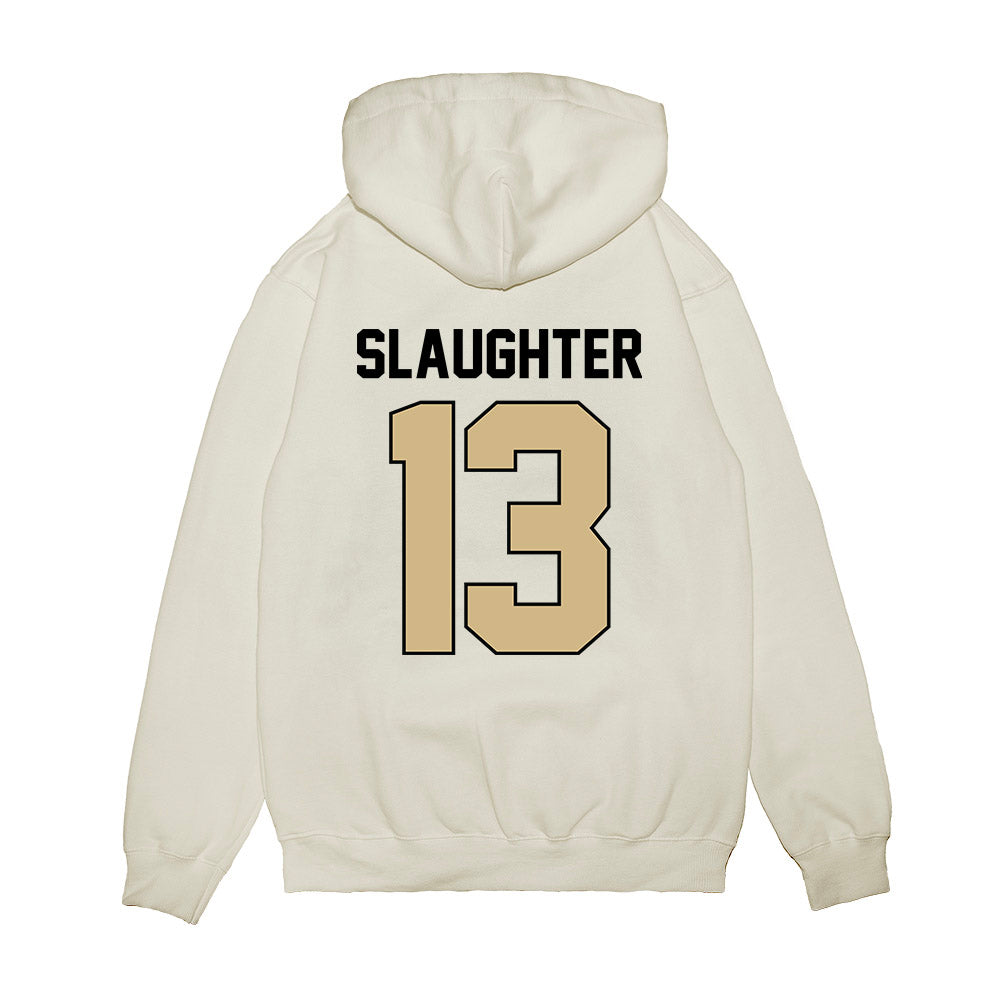 Purdue - NCAA Football : John Slaughter - Vintage Helmet Premium Hooded Sweatshirt-1