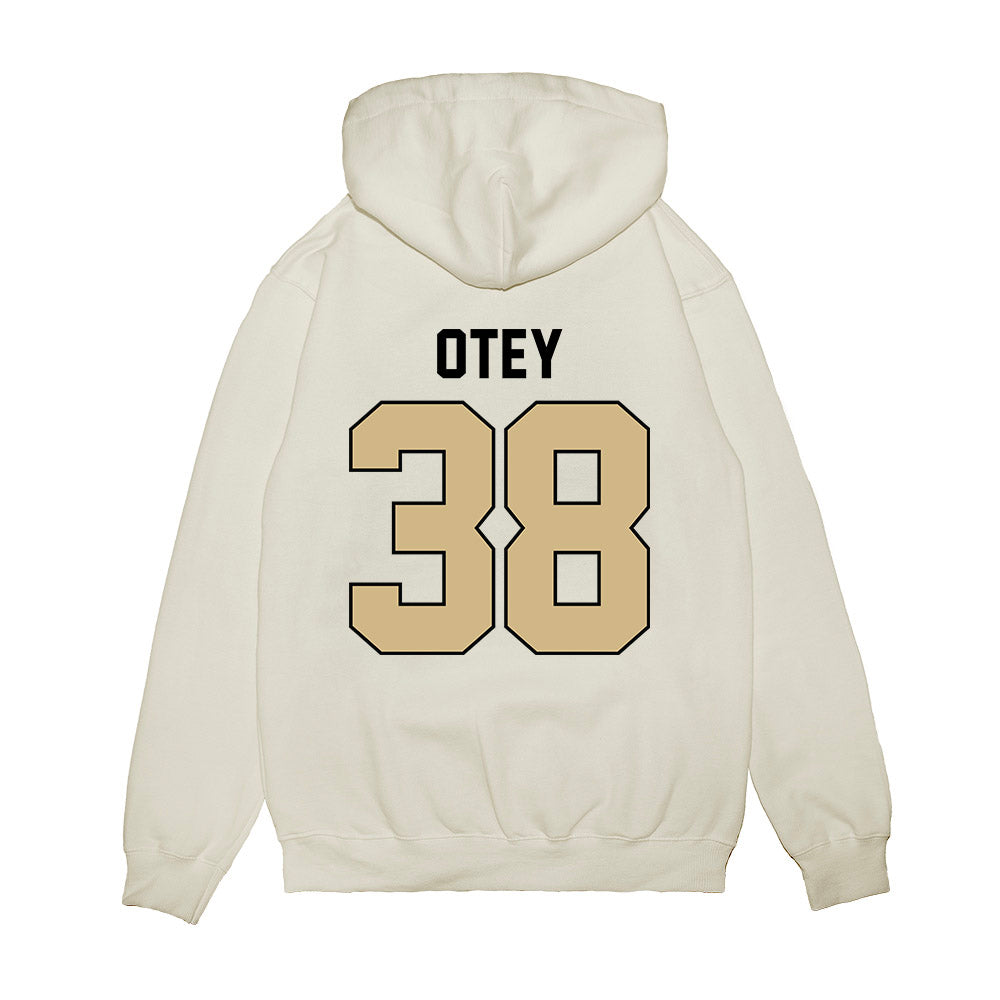 Purdue - NCAA Football : Zyntreacs Otey - Vintage Helmet Premium Hooded Sweatshirt-1