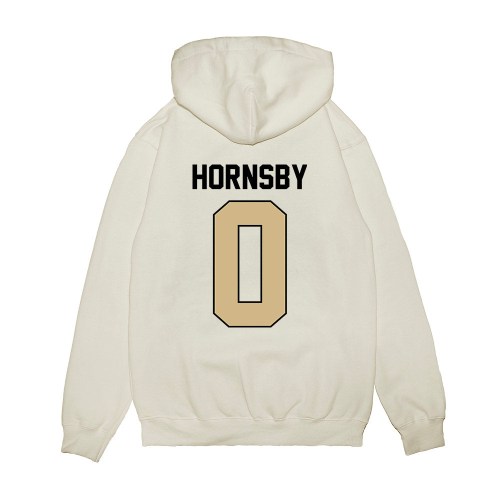 Purdue - NCAA Football : Jaylan Hornsby - Vintage Helmet Premium Hooded Sweatshirt-1