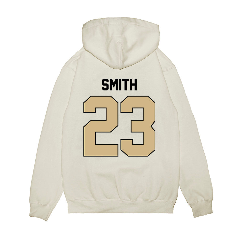 Purdue - NCAA Football : Trey Smith - Vintage Helmet Premium Hooded Sweatshirt-1
