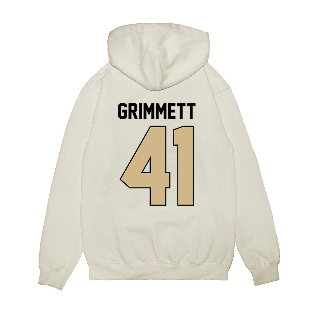 Purdue - NCAA Football : Jon Grimmett - Vintage Helmet Premium Hooded Sweatshirt-1
