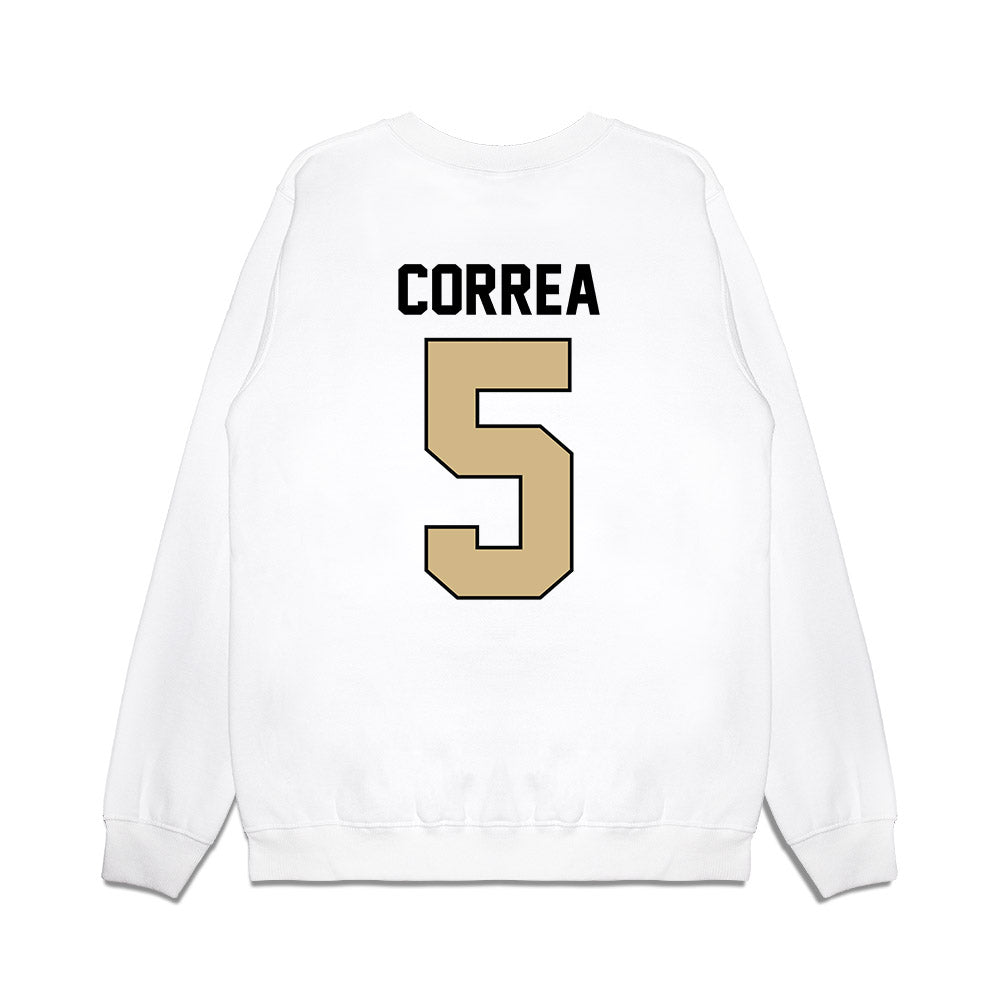 Purdue - NCAA Football : Charles Correa - Vintage Helmet Premium Crewneck Sweatshirt-1