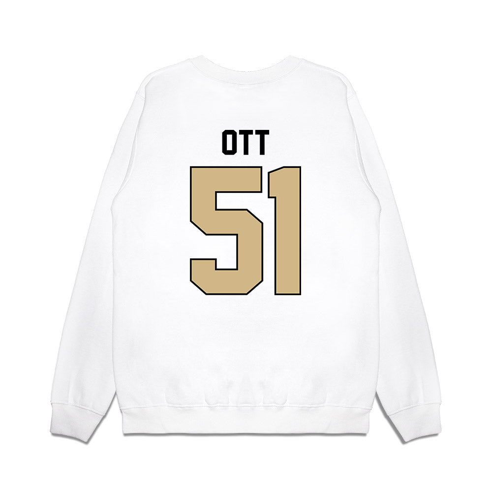 Purdue - NCAA Football : Jaxon Ott - Vintage Helmet Premium Crewneck Sweatshirt-1