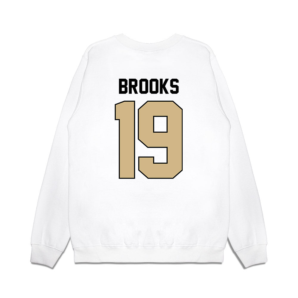 Purdue - NCAA Football : Landon Brooks - Vintage Helmet Premium Crewneck Sweatshirt-1