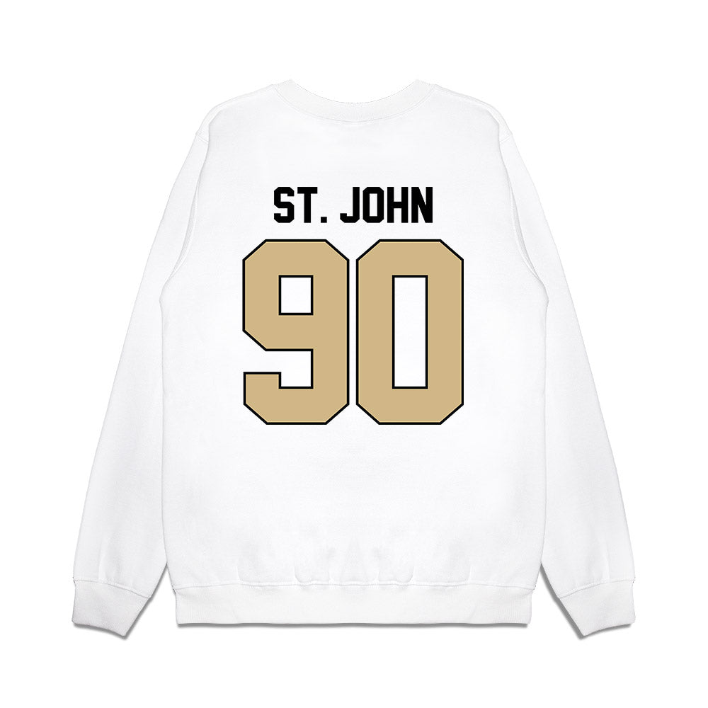 Purdue - NCAA Football : Elijah St. John - Vintage Helmet Premium Crewneck Sweatshirt-1