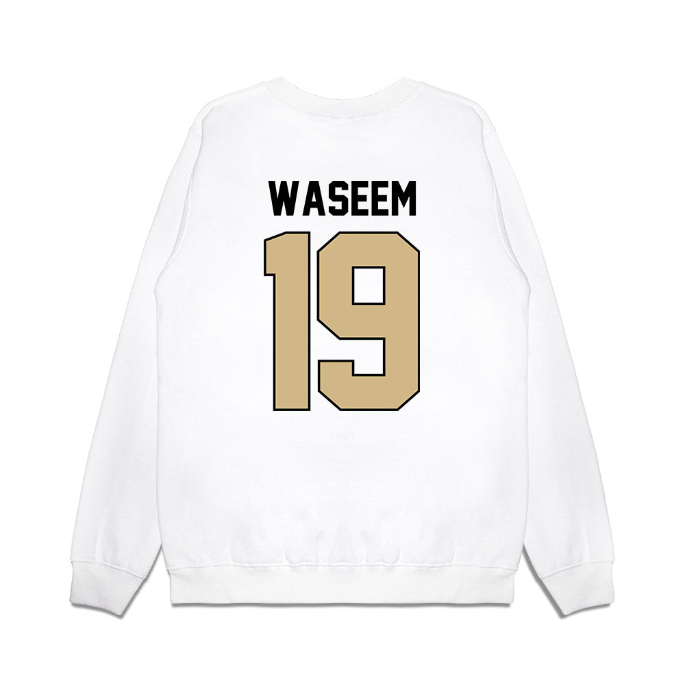 Purdue - NCAA Football : Asaad Waseem - Vintage Helmet Premium Crewneck Sweatshirt-1