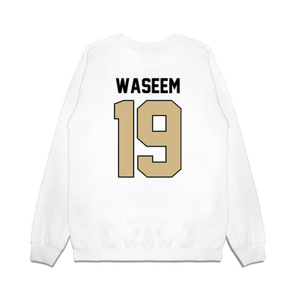 Purdue - NCAA Football : Asaad Waseem - Vintage Helmet Premium Crewneck Sweatshirt-1