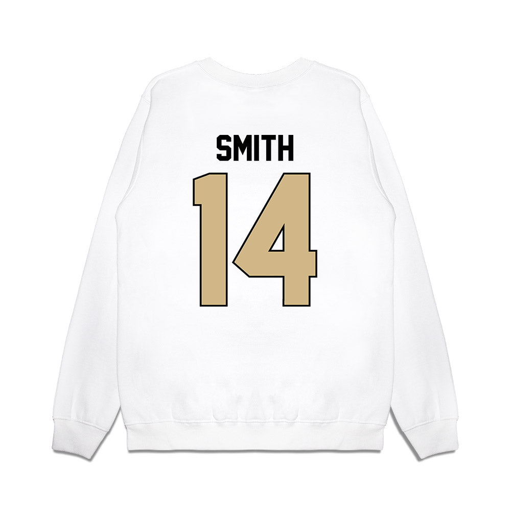 Purdue - NCAA Football : Emoni Smith - Vintage Helmet Premium Crewneck Sweatshirt-1