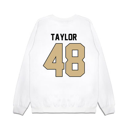 Purdue - NCAA Football : Donivan Taylor - Vintage Helmet Premium Crewneck Sweatshirt-1