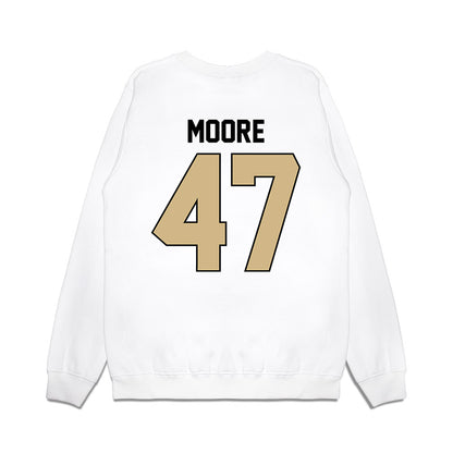 Purdue - NCAA Football : Tre Moore - Vintage Helmet Premium Crewneck Sweatshirt-1