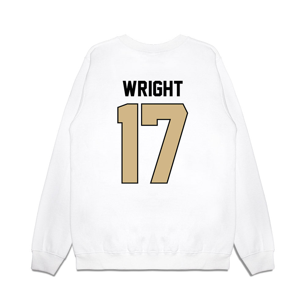 Purdue - NCAA Football : Traveon Wright - Vintage Helmet Premium Crewneck Sweatshirt-1