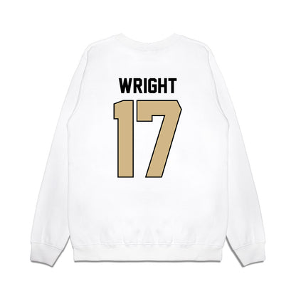 Purdue - NCAA Football : Traveon Wright - Vintage Helmet Premium Crewneck Sweatshirt-1