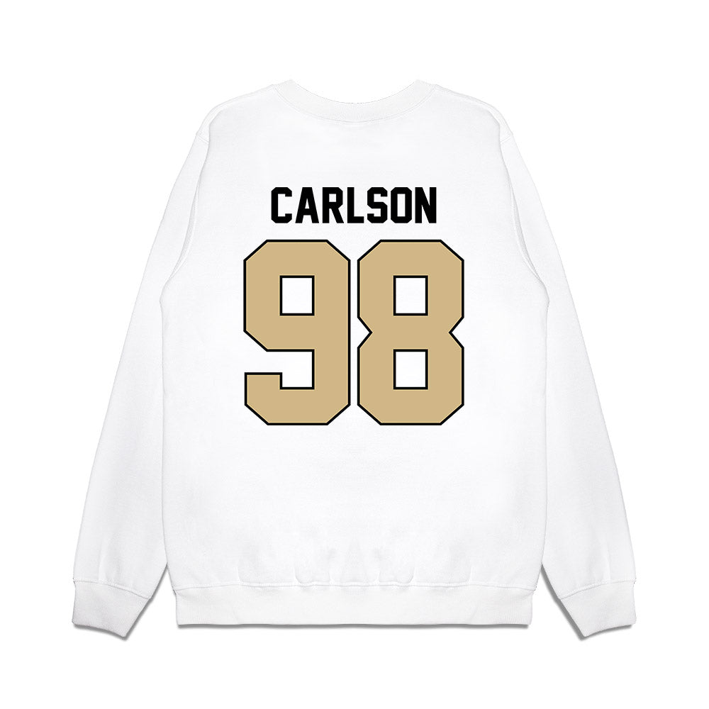 Purdue - NCAA Football : Drake Carlson - Vintage Helmet Premium Crewneck Sweatshirt-1