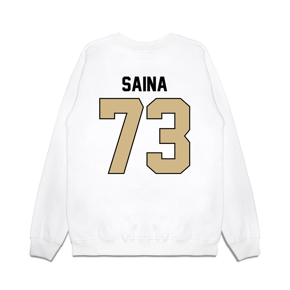 Purdue - NCAA Football : Makai Saina - Vintage Helmet Premium Crewneck Sweatshirt-1