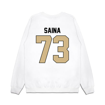 Purdue - NCAA Football : Makai Saina - Vintage Helmet Premium Crewneck Sweatshirt-1