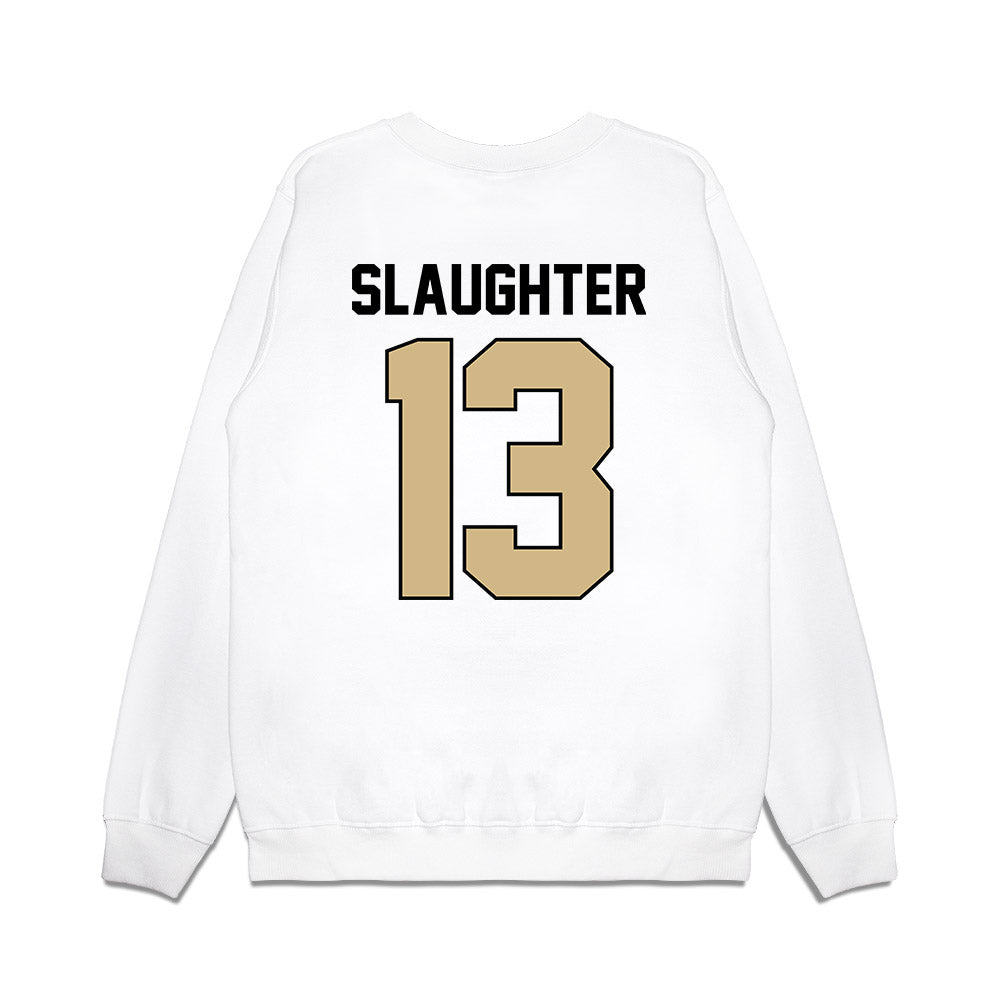 Purdue - NCAA Football : John Slaughter - Vintage Helmet Premium Crewneck Sweatshirt-1