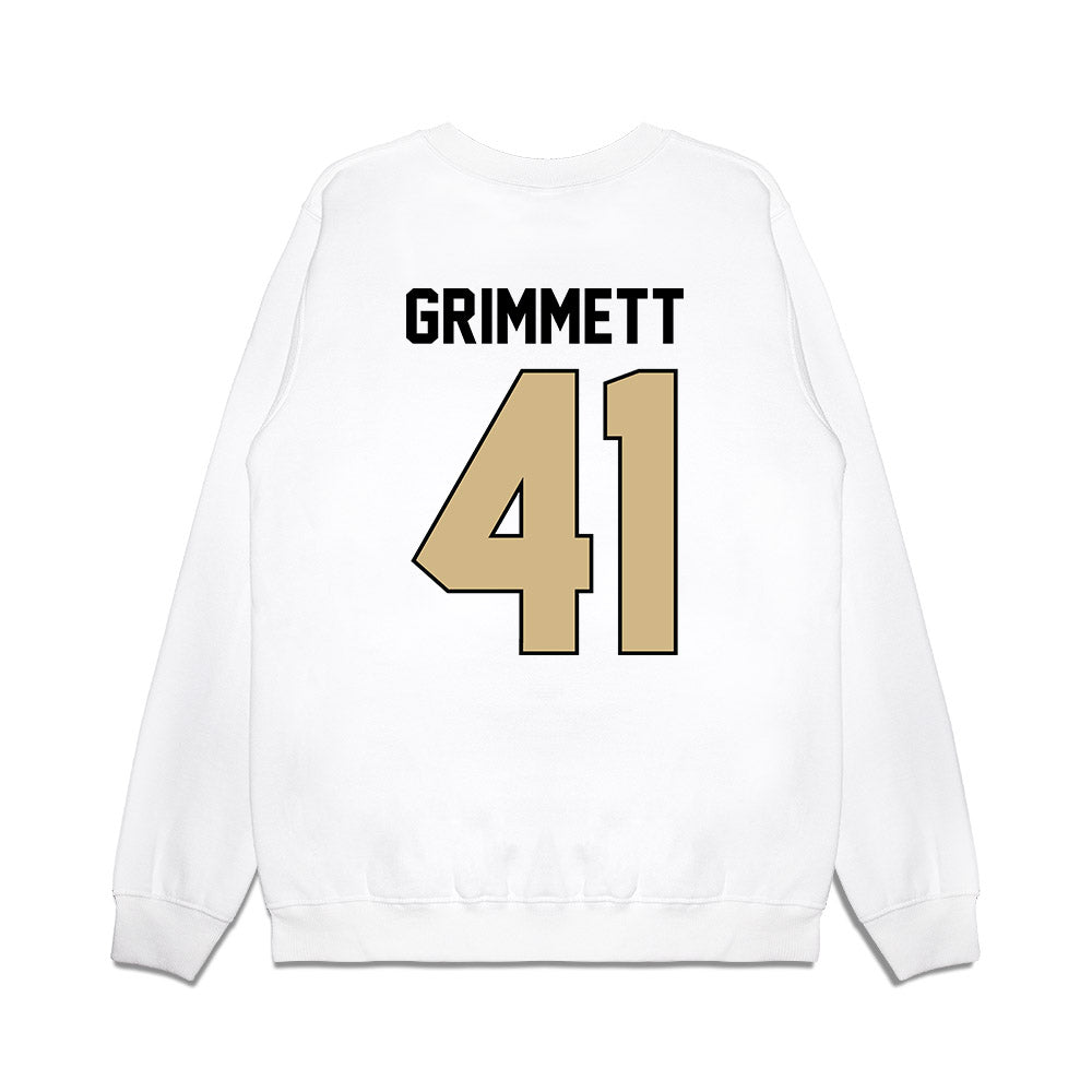 Purdue - NCAA Football : Jon Grimmett - Vintage Helmet Premium Crewneck Sweatshirt-1