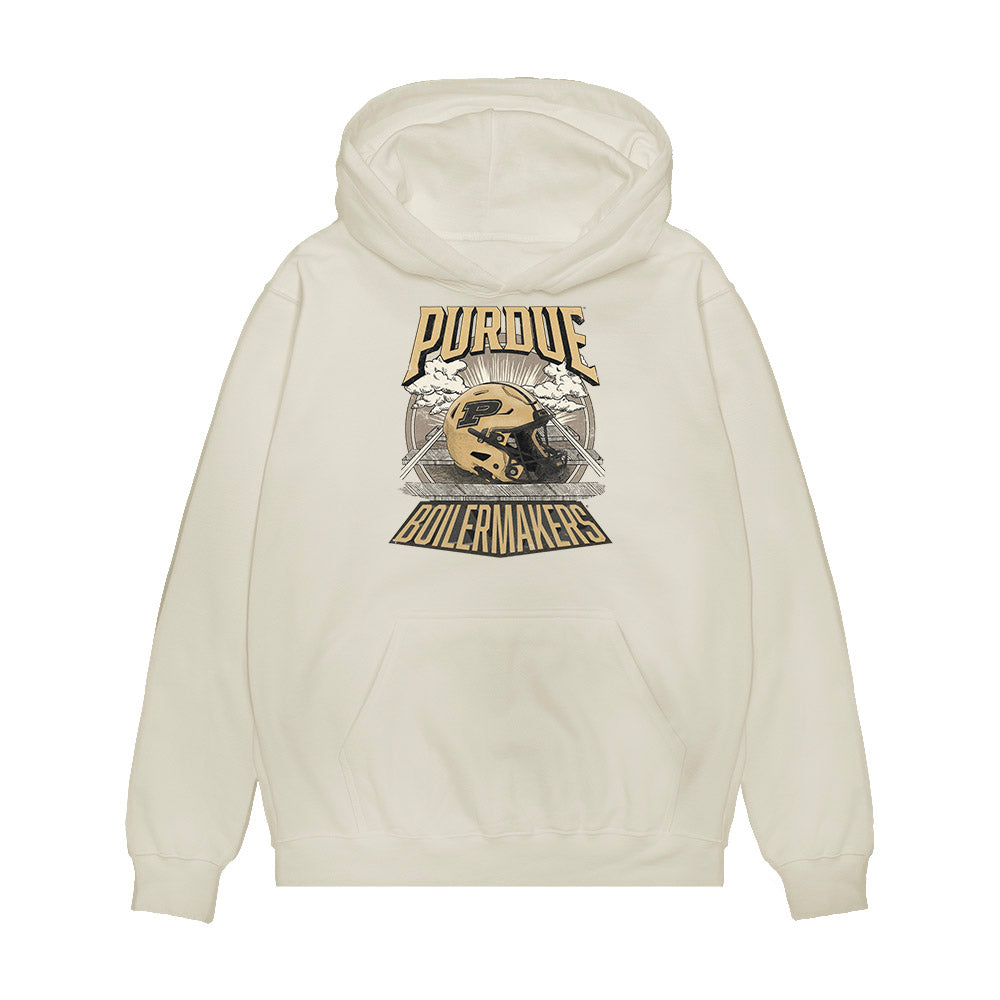 Purdue - NCAA Football : John Slaughter - Vintage Helmet Premium Hooded Sweatshirt-0