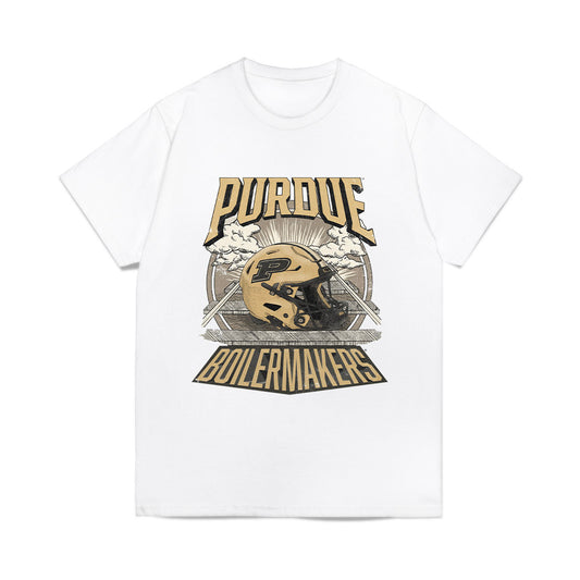 Purdue - NCAA Football : Marc Nave Jr. - Vintage Helmet Comfort Colors T-Shirt-0