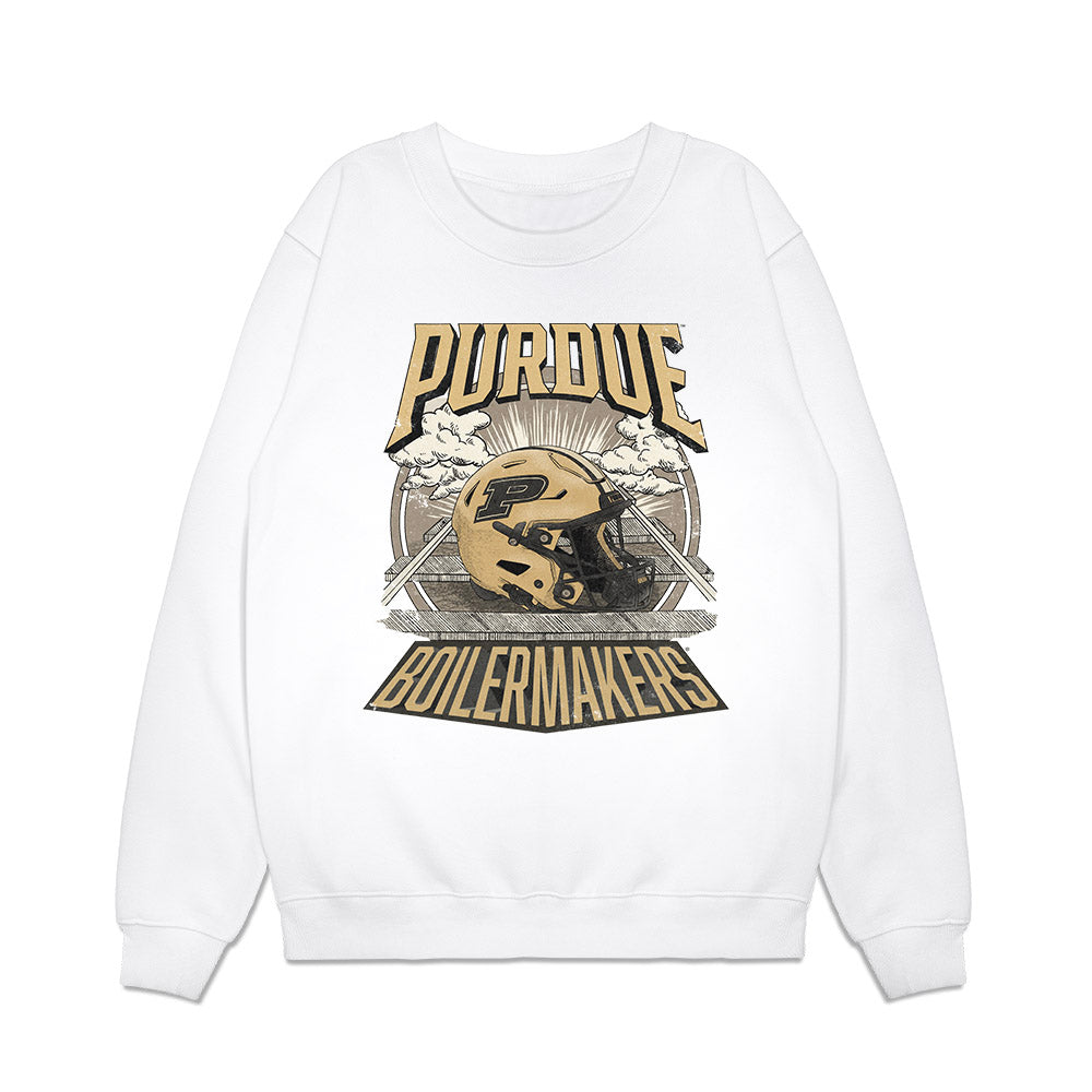 Purdue - NCAA Football : Breeon Ishmail - Vintage Helmet Premium Crewneck Sweatshirt-0