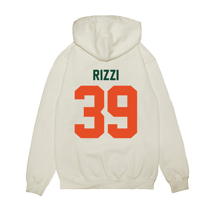 Miami - NCAA Football : Casey Rizzi - Vintage Helmet Premium Hooded Sweatshirt-1