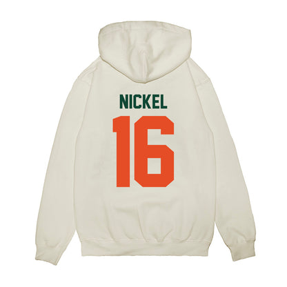 Miami - NCAA Football : Luke Nickel - Vintage Helmet Premium Hooded Sweatshirt-1
