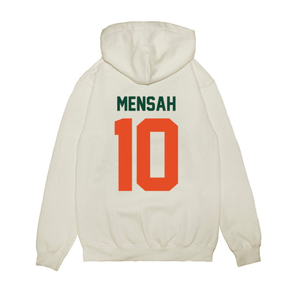 Miami - NCAA Football : Darian Mensah - Vintage Helmet Premium Hooded Sweatshirt-1
